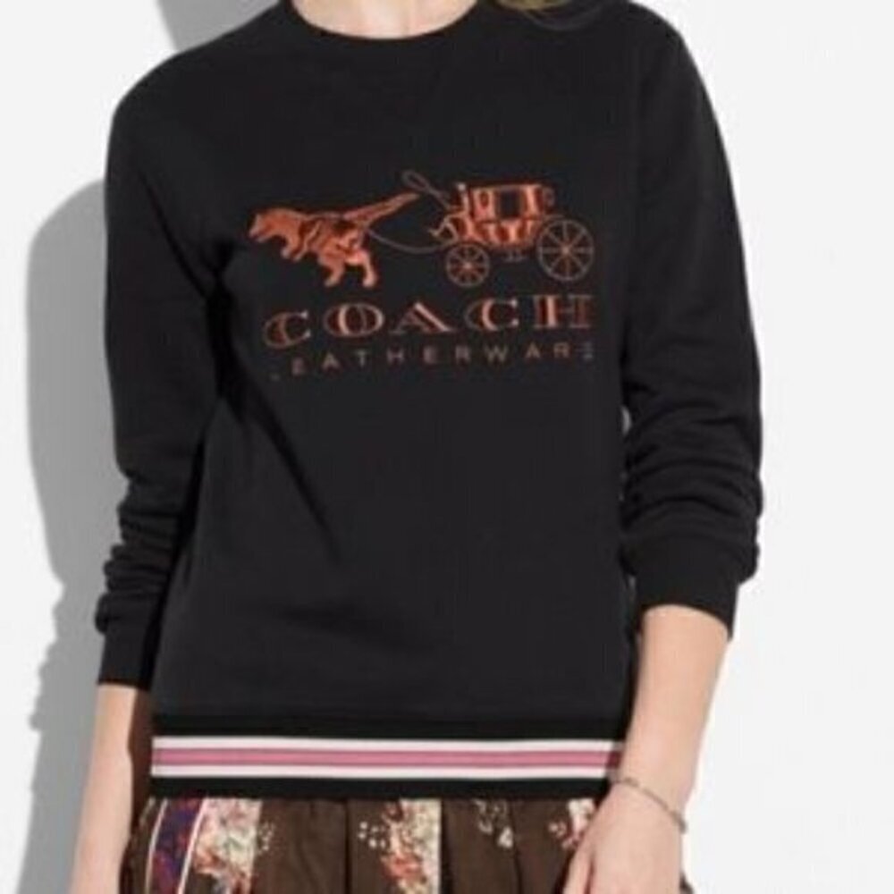 COACH Rare Rexy and Carriage Black sweatshirt